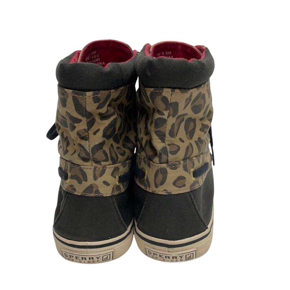 Sperry Top Sider Cheetah Print Hi-Top Shoes Size 8M - Picture 8 of 10